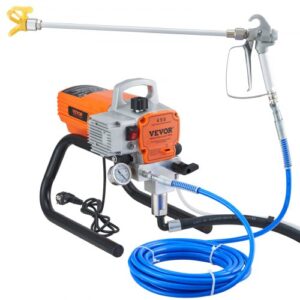 Pulverizador de Pintura 1800 W Máquinas Pintura Airless 1,8 L/min Pistola de Pulverización Eléctrica sin Aire Presión Máxima 3000 PSI con Manguera de 9 m para Pared, Mueble, Exterior, Interior