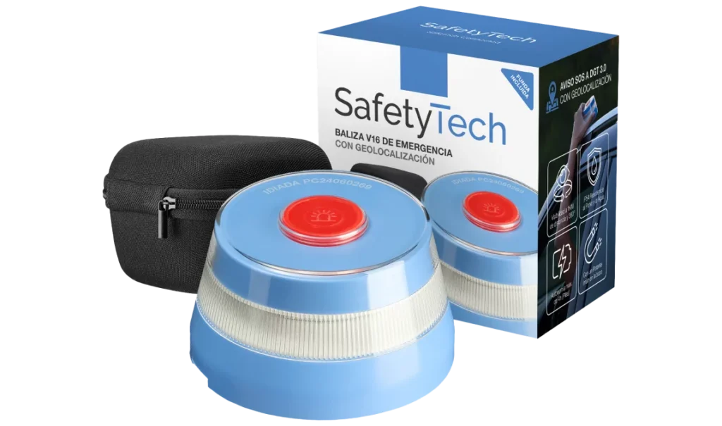 Baliza V16 SafetyTech Connected DGT 3.0 – Solución para Empresas y Flotas