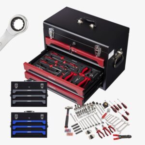 Caja de herramientas incl. 172 piezas rojo