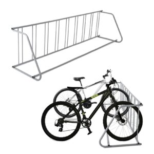 Soporte de Bicicletas 9 Plazas Acero Industrial Garvee | Estante Suelo Monodireccional Alta Resistencia | Uso Garaje y Eventos aparcabicicletas