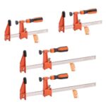 VEVOR Sargentos de Barra para Carpintería 2 PCS 30,48 cm 2 PCS 15,24 cm Bloqueables con Límite de Carga de 272 kg Profundidad de 63,5 mm Hierro Fundido y Acero al Carbono para Carpintería