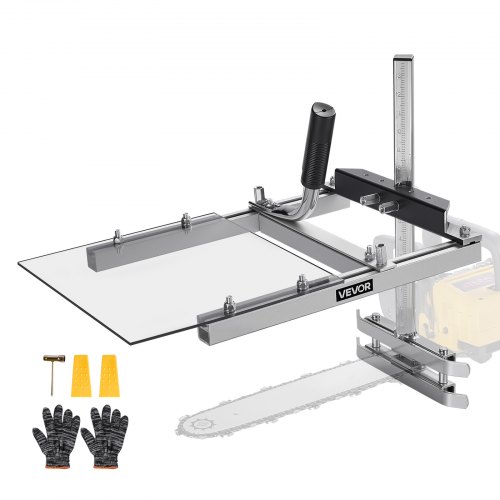 VEVOR Aserradero de Motosierra Móvil, Aserradero para Vigas de Tablones de 41-51 cm, Guía de Corte Transversal de Madera con Protector, Grosor de Corte 0,508 a 29,99 cm, 405 x 315 x 467 mm, Plata