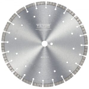 VEVOR Disco de corte de diamante 300 mm disco de diamante húmedo o seco hoja de sierra con dientes ondulados 12 mm diámetro del orificio central universal 25,4 mm para hormigón, azulejos, ladrillo