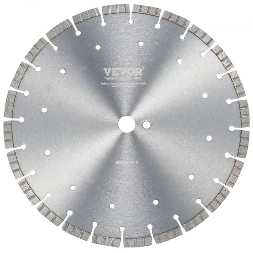 VEVOR Disco de corte de diamante 300 mm disco de diamante húmedo o seco hoja de sierra con dientes ondulados 12 mm diámetro del orificio central universal 25,4 mm para hormigón, azulejos, ladrillo