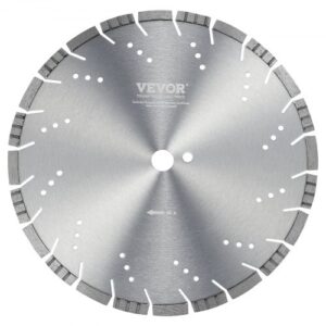 Disco de Corte de Diamante 350 mm Disco de Diamante Húmedo o Seco Hoja de Sierra con Dientes Inclinados 10 mm Diámetro del Orificio Central Universal 25,4 mm Para Hormigón, Azulejos, Ladrillo