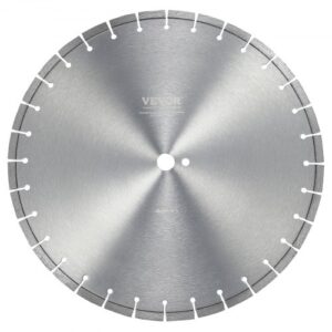 VEVOR Disco de Corte de Diamante 450 mm Disco de Diamante Húmedo o Seco Hoja de Sierra con Dientes Planos 12 mm Diámetro del Orificio Central Universal 25,4 mm Para Hormigón, Azulejos, Ladrillo