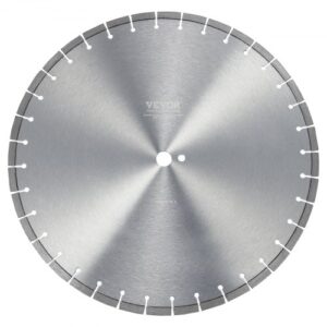VEVOR Disco de Corte de Diamante 500 mm Disco de Diamante Húmedo o Seco Hoja de Sierra con Dientes Planos 12 mm Diámetro del Orificio Central Universal 25,4 mm Para Hormigón, Azulejos, Ladrillo