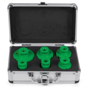 VEVOR Juego de sierra perforadora de 6 Piezas, Broca de Diamante, Diámetros de 0,79/1,4/1,5/1,7/2/2,4 pulgadas, Broca para Taladro, Guías de Agujeros para Sierra, Uso para Materiales Duros