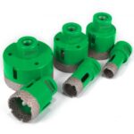 VEVOR Juego de Sierra Perforadora de 6 Piezas, Uso para Material Duro, Brocas de Diamante, Diámetros de 0,79/1/1,6/1,8/2/2,7 pulgadas, Brocas para Taladro, con Guía de Agujeros para Sierra
