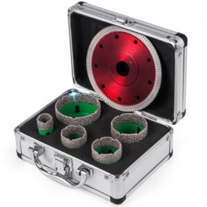 VEVOR Sierra Agujeros de Diamante 5 PCS Brocas 22/35/40/50/65 mm Hoja de Sierra