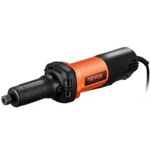 VEVOR Amoladora de Troquel Eléctrica 820W Amoladora Recta 7000-30000rpm Amoladora de Troquel Neumática 6 Velocidades con Cable de 1,8m Pinza 3mm y 6mm Funcionamiento Silencioso para Lijar Pulir Cortar