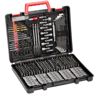 VEVOR 318 PCS Juego de Brocas Juego de Brocas para Taladro y Destornillador con Estuche de Transporte, Juego de Brocas para Destornillador Adecuadas para Taladrar y Atornillar Madera, Metal, Cemento