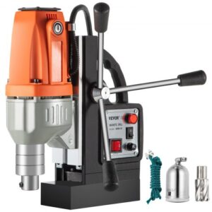 VEVOR Taladro Magnético, 980 W Taladro de Núcleo Magnético, 35 mm Taladro Magnético de Columna BRM-35, 12000 N Taladro Electromagnético, Sistema de Perforación Electromagnética