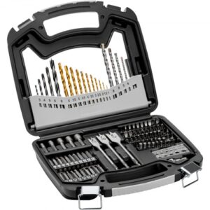 VEVOR 101 PCS Juego de Brocas Juego de Brocas para Taladro y Destornillador con Estuche de Transporte, Juego de Brocas para Destornillador Adecuadas para Taladrar y Atornillar Madera, Metal, Cemento