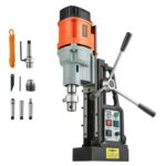 VEVOR Taladro de Columna Magnético, 1500 W, Diámetro de Perforación de 60 mm, Potencia de 13000 N, Velocidad Ajustable de 0 a 600 RPM, Cono Morse, Roscado M3-M16, para Superficies Metálicas