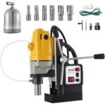 VEVOR Taladro magnético 1100W con diámetro de orificio 40 mm MD40 Taladro magnético 12.000 N 670 RPM Sistema de perforación magnética de fuerza magnética 6 kits de cortador anular HSS