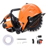 VEVOR Sierra Eléctrica para Hormigón 356mm 2800W Sierra Circular de Alta Potencia Profundidad de Corte de 127 mm Sierra de Disco Húmeda/Seca con Tubería de Agua Bomba de Agua Hoja para Piedra Ladrillo