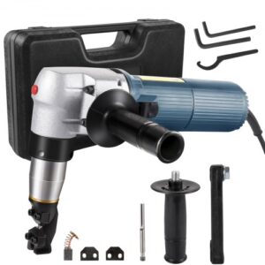 VEVOR Cizalla Nibbler de Metal 4 mm 625 W Giratorio 360º Cizalla de Punzonadora Eléctrica 1000 RPM Cizalla Eléctrica de Aleación Metálica para Chapa Metálica, Acero, Cobre, Aluminio, Plástico y Vidrio
