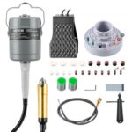 VEVOR Amoladora de Eje Flexible 780 W 25.000 RPM, Herramienta Rotativa Eléctrica de Eje Flexible, Amoladora Colgante con Control de Pedal, Kit de Accesorios de 112 Piezas para Lijar, Pulir, Cortar