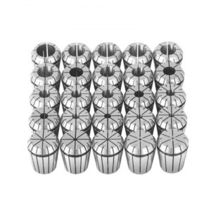 VEVOR Juego de Pinzas ER32 25 PCS 1/16"-13/16" 1,6-20,6 mm TIR 0,0006"/15 μm con 25 Cajitas de Almacenamiento Etiquetadas para Máquina de Grabado CNC, Fresadora, Herramienta de Torno, Taladro, Prensa