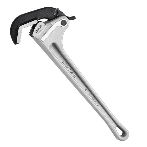 VEVOR Llave para Tubo Recto de Aluminio 18" Llave para Plomería Ajustable con Mandíbula de Alta Resistencia Mango Ergonómico Fácil de Transportar para Tuberías de Agua, Reparaciones de Automóviles
