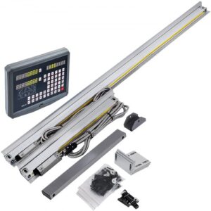 VEVOR Visualizador Digital 2 Ejes Visualizador de 1000mm y 250mm, Escala Lineal de Precisión, Visualizador de Cotas Digital, Display Digital Para Fresadora O Torno