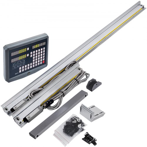 VEVOR Visualizador Digital 2 Ejes Visualizador de 1000mm y 250mm, Escala Lineal de Precisión, Visualizador de Cotas Digital, Display Digital Para Fresadora O Torno