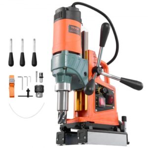 VEVOR Taladro Magnético de 1400 W, Diámetro de Perforación de 50 mm, Dirección Reversible, Velocidad de 0-850 RPM, Taladro Magnético para Superficies Metálicas para Bricolaje Industrial y Doméstico