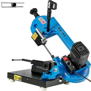VEVOR Sierra de Cinta de Metal 1000 W Motor 1HP Giratorio 45° Sierra de Cinta Portátil Hoja de 13x0,65x1325 mm Sierra de Cinta Metal Multifuncional para Cortar Madera Metal Fibra de Vidrio Plástico