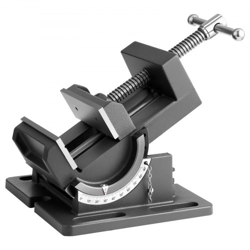 VEVOR Tornillo de Banco Inclinable, Ancho de Mordaza de 10,795 cm, para Taladro de Columna, Inclinación Ajustable de 0 a 90°, para Banco de Trabajo de Carpintería y Mesas, Color Negro, 230 x 190 x 120 mm