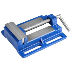 VEVOR Tornillo de Banco Paralelo, Mordaza 15 cm, para Taladro Columna, Construcción de Hierro Fundido, para Carpintería, Metalistería, Perforación y Corte, Fuerza Sujeción 7 kN, 260 x 220 x 68 mm