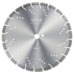 VEVOR Disco de Corte de Diamante 350 mm Disco de Diamante Húmedo o Seco Hoja de Sierra con Dientes Inclinados 12 mm Diámetro del Orificio Central Universal 25,4 mm Para Hormigón, Azulejos, Ladrillo