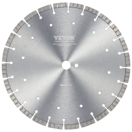 VEVOR Disco de corte de diamante 350 mm disco de diamante húmedo o seco hoja de sierra con dientes ondulados 12 mm diámetro del orificio central universal 25,4 mm para hormigón, azulejos, ladrillo