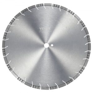VEVOR Disco de Corte de Diamante 450 mm Disco de Diamante Húmedo o Seco Hoja de Sierra con Dientes Inclinados 12 mm Diámetro del Orificio Central Universal 25,4 mm Para Hormigón, Azulejos, Ladrillo