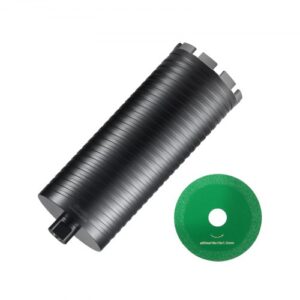 VEVOR Broca de diamante para ladrillos y bloques, taladro de núcleo de diamante húmedo/seco de 108 mm, taladro de núcleo de hormigón con taladro guía y hoja de sierra, 241,3 mm rosca hembra de 5/8"-11