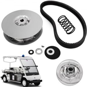 VEVOR Kit de embrague trasero para carrito de golf de gasolina Yamaha G2-G22 1985+ Kit de embrague secundario con correa JN6-G6201-03 JN6-G6201-04, plateado