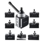 VEVOR Juego de Portaherramientas de Cambio Rápido, 8 Piezas, Poste de Herramienta con Accesorios de Portaherramientas de Torneado, apto para Minitorno y Torno de Metal de 254 a 381 mm