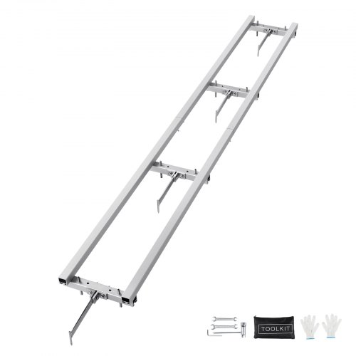 VEVOR Sistema de Guía de Riel de Molino Guía de Fresado de 2,7 m 4 Kits de Barra Transversal Sistema de Riel de Aserradero de Aluminio Funciona con Aserraderos de Cadena para Carpinteros de Molinos