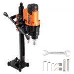 Taladro de núcleo VEVOR, taladro de núcleo de diamante de 0,8 a 7,9 pulgadas de diámetro con soporte, taladro de núcleo de hormigón resistente de 3000 W, uso en seco y húmedo, sin sello de agua, para hormigón, ladrillo, mármol