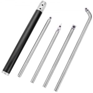VEVOR Herramientas de Torneado de Madera para Torno, 4 pcs Reemplazables, Cinceles de Torneado, Formones para Madera, Torno para Madera, Herramientas de Torno de Carburo Madera Tallar