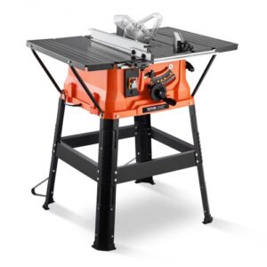 VEVOR Sierra de Mesa de 945 x 850 x 1060 mm con Soporte y Hoja de Sierra de 24 Dientes, Capacidad Máxima de Corte de 200 mm, Velocidad de Corte de 4800 RPM para Carpintería y Fabricación de Muebles