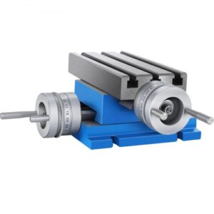 VEVOR Mesa Mecánica Coordenada 185 x 100mm Máquina de Fresadora Soporte Perforación Banco 2 Ejes 4 Vías Mesa de Trabajo Horizontal y Vertical Altura de Trabajo 102mm para Perforación y Fresados