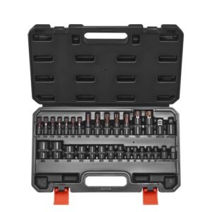 VEVOR 31 PCS Juego de Vasos Torx y Vasos Torx Externos, T8-T70 y E4-E24, Acero de Aleación S2 y Acero Cr-V, Impulsores de 1/4", 3/8" y 1/2", con Adaptador y Estuche de Almacenamiento Mejorado
