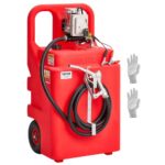 VEVOR Tanque de Combustible Portátil 540 x 465 x 1070 mm con Bomba de Transferencia de Combustible Eléctrica 15 GPM, Manguera, Boquilla Manual, Contenedor de Combustible para Diésel y Gasolina