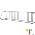 VEVOR Aparcabicicletas de Piso 283,5 cm – Capacidad 9 Bicicletas, Acero, Estante de Almacenamiento de Un Solo Lado