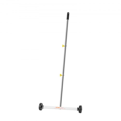 VEVOR Escoba Magnética con Ruedas, Capacidad de Carga de 4,5 kg, Mango Ajustable, para Recoger Clavos y Tornillos, Limpieza para Sitios de Construcción, Fábricas y Almacenes, 445 x 75 x 1040 mm