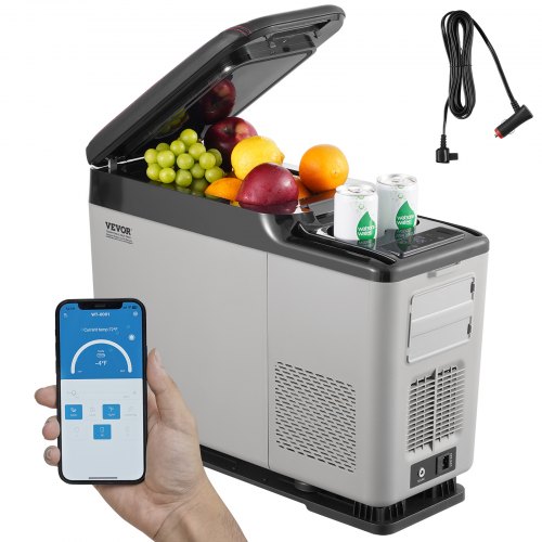Nevera portátil de compresión 15L con reposabrazos 12/24V y 100-240V – coche, camión y camping