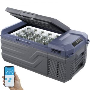Nevera de Compresión Portátil VEVOR 15L 12/24V y 100-240V -20°C a 20°C para Coche, Camión, Barco y Camping