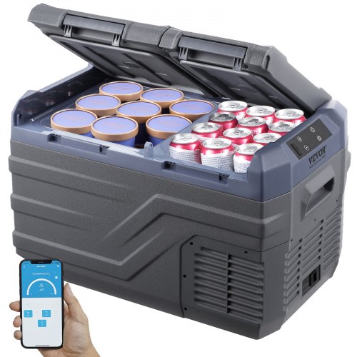 Nevera portátil de compresión 25L de doble zona 12/24V y 100-240V – coche, camión y camping
