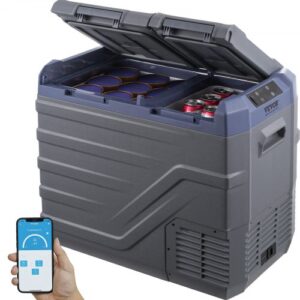 Nevera de Compresión Portátil VEVOR 39L Doble Zona 12/24V 230V -20°C a 20°C para Coche, Camión, Barco y Camping
